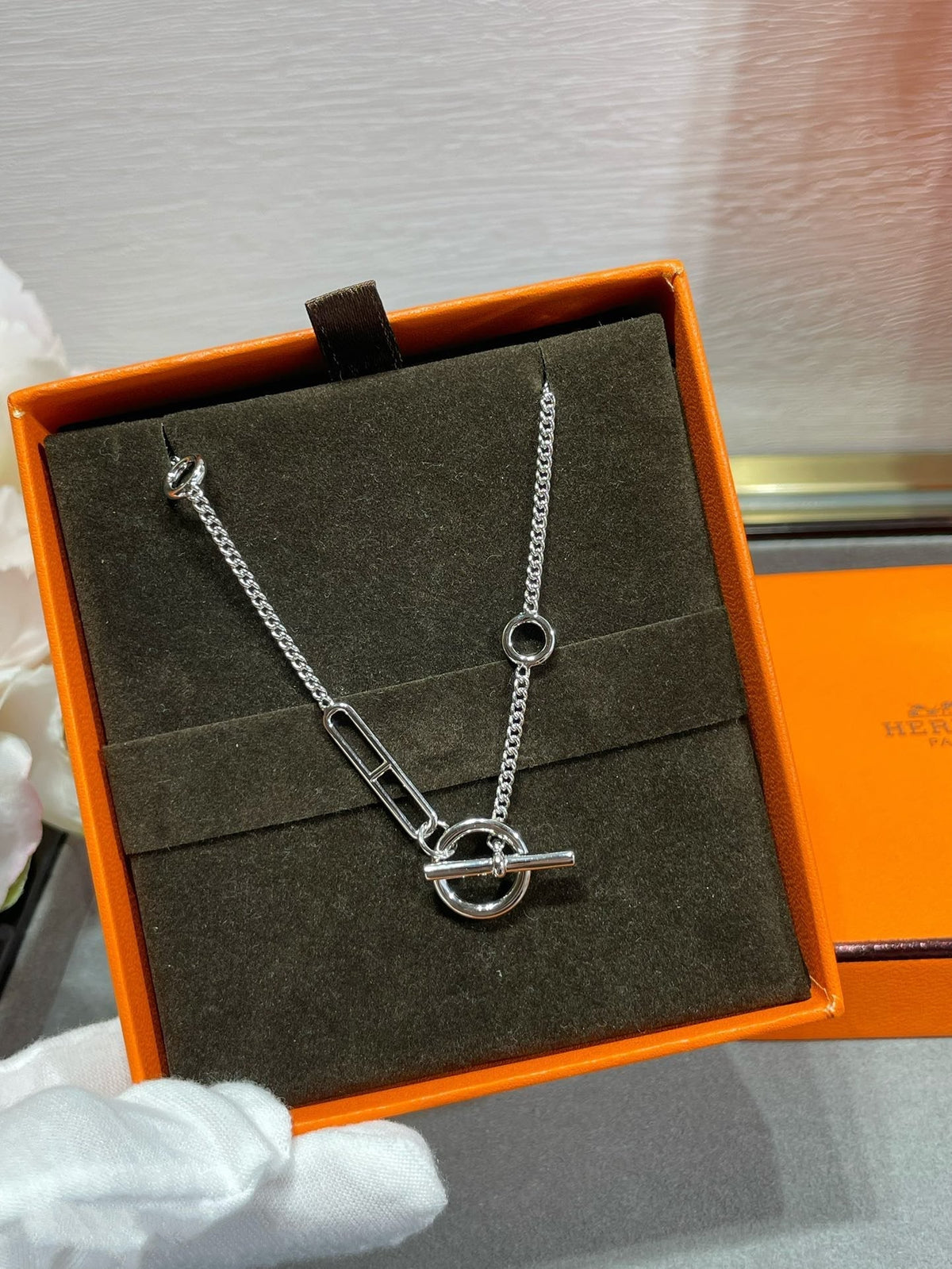 [Sophire Jewelry ]HM STERLING CHAINE D'ANCRE HEART