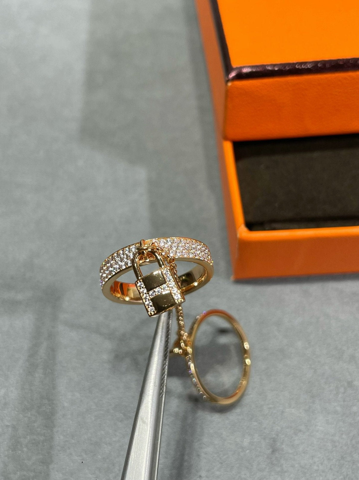 [Sophire Jewelry ]HM KELLY CLOCHETTE DOUBLE RING IN  WITH DIAMONDS