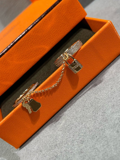 [Sophire Jewelry ]HM KELLY CLOCHETTE DOUBLE RING IN  WITH DIAMONDS