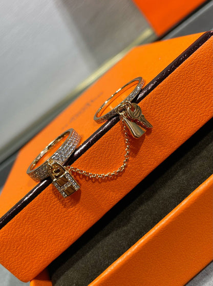 [Sophire Jewelry ]HM KELLY CLOCHETTE DOUBLE RING IN  WITH DIAMONDS