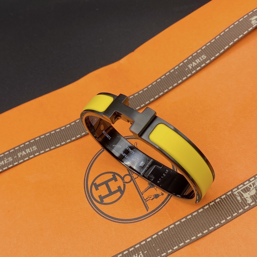 [Sophire Jewelry ]CLIC HM SO BLACK YELLOW BRACELET