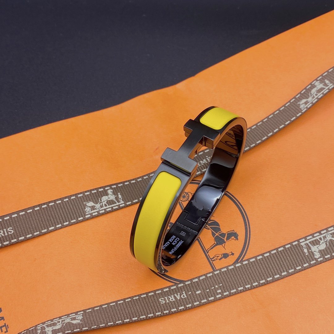 [Sophire Jewelry ]CLIC HM SO BLACK YELLOW BRACELET