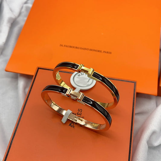 [Sophire]CLASSIC HM CLIC BLACK 8MM ENAMEL BRACELET