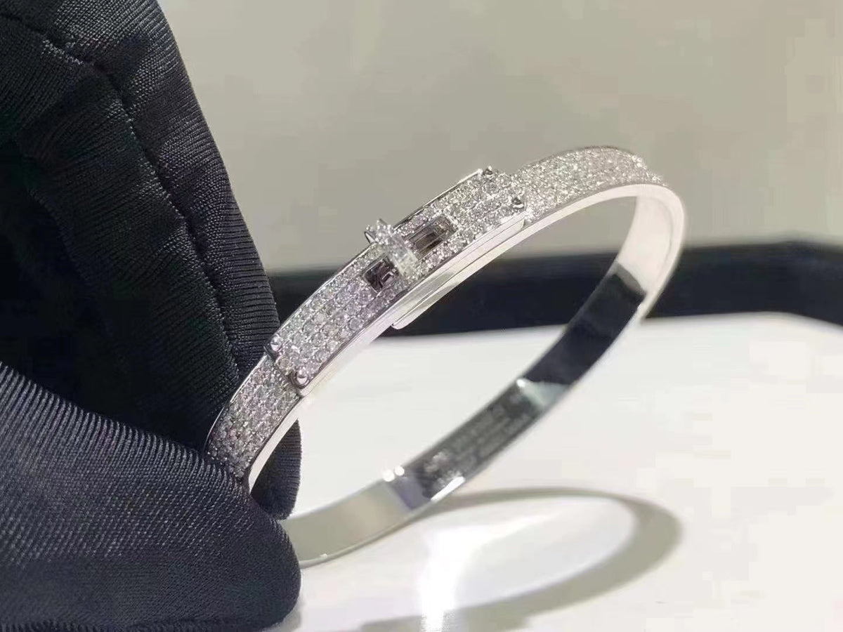 [Sophire Jewelry ]HM KELLY BRACELET IN SILVER AND FULL PAVE DIAMOND