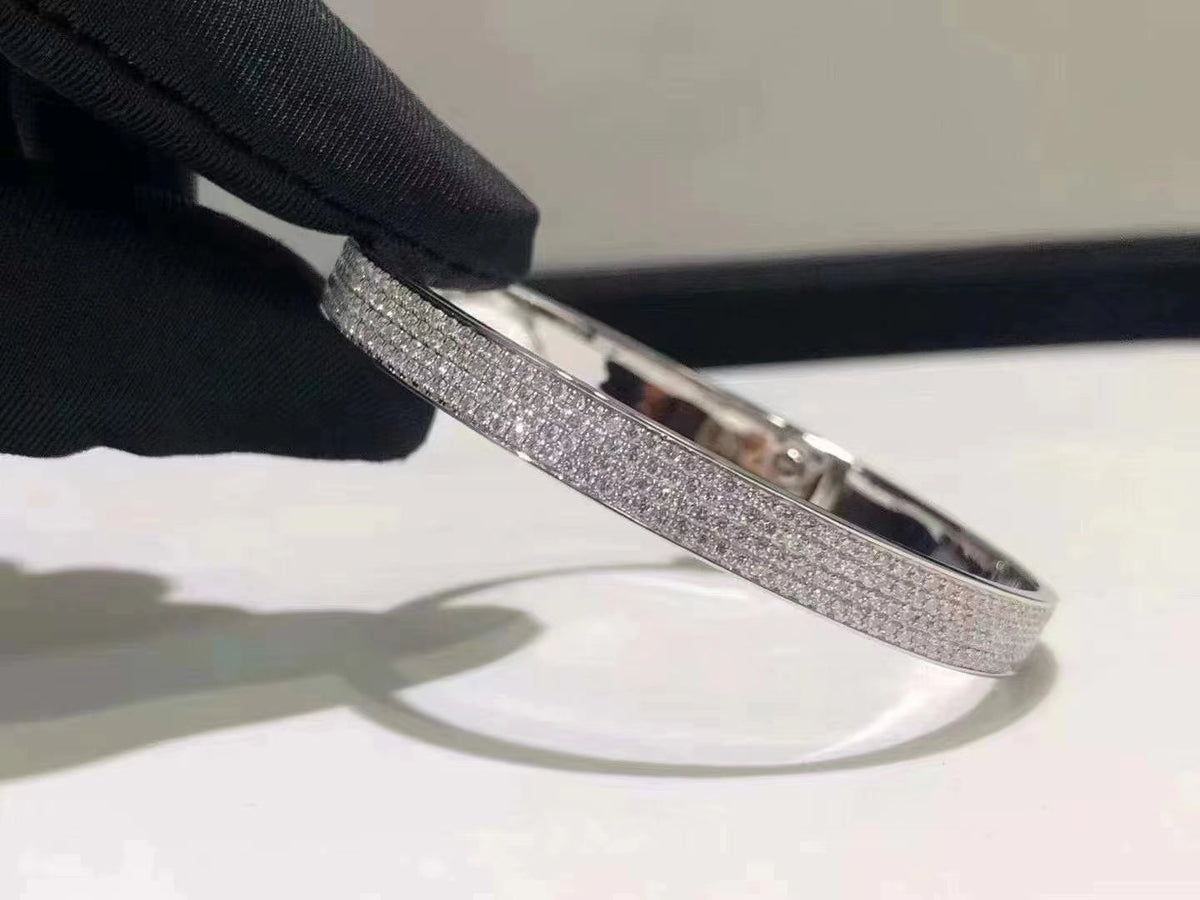 [Sophire Jewelry ]HM KELLY BRACELET IN SILVER AND FULL PAVE DIAMOND