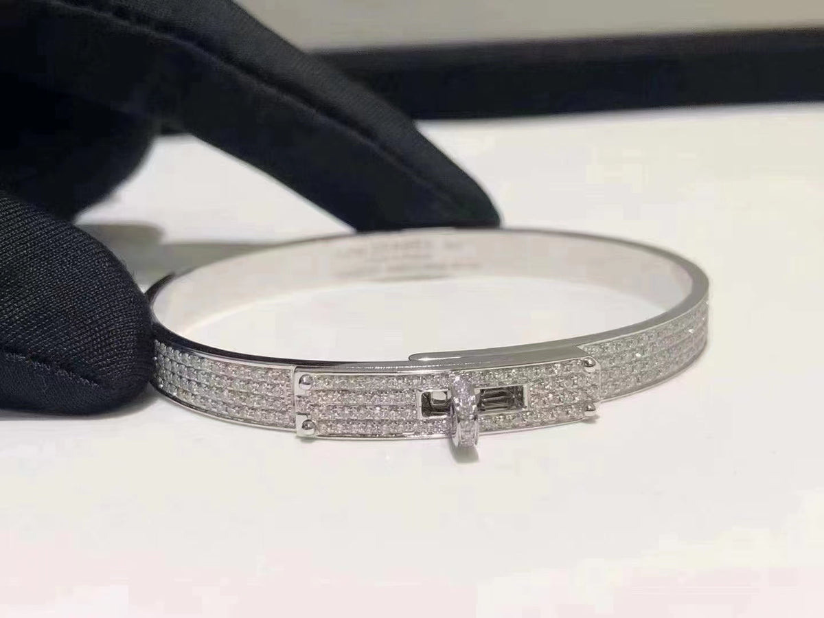 [Sophire Jewelry ]HM KELLY BRACELET IN SILVER AND FULL PAVE DIAMOND