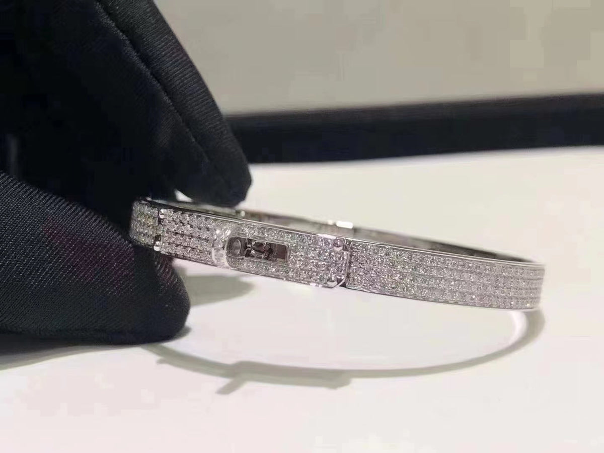 [Sophire Jewelry ]HM KELLY BRACELET IN SILVER AND FULL PAVE DIAMOND
