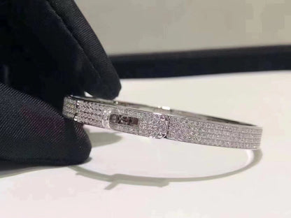 [Sophire Jewelry ]HM KELLY BRACELET IN SILVER AND FULL PAVE DIAMOND