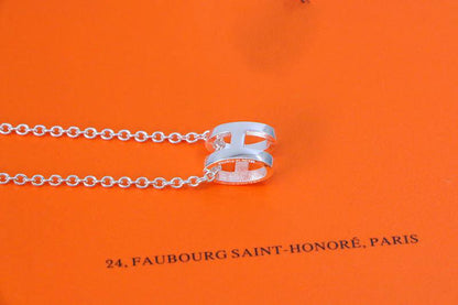[Sophire Jewelry ]HM NECKLACE H LETTER OVAL SERIES