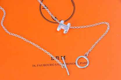 [Sophire Jewelry ]HM NECKLACE H LETTER OVAL SERIES