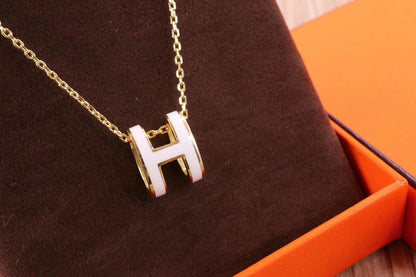 [Sophire Jewelry ]HM CLIC YELLOW ENAMEL GOLD NECKLACE