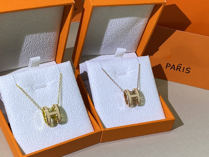 [Sophire Jewelry ]HM CLIC YELLOW ENAMEL GOLD NECKLACE