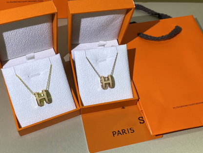 [Sophire Jewelry ]HM CLIC YELLOW ENAMEL GOLD NECKLACE