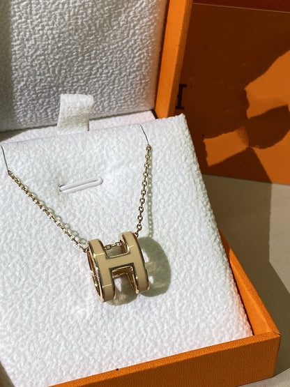 [Sophire Jewelry ]HM CLIC YELLOW ENAMEL GOLD NECKLACE