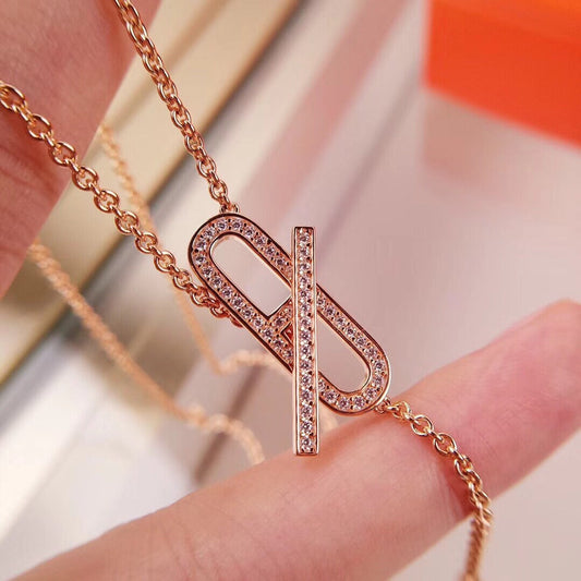 [Sophire]HM FIRE PIG NOSE NECKLACE TRENDY STREET