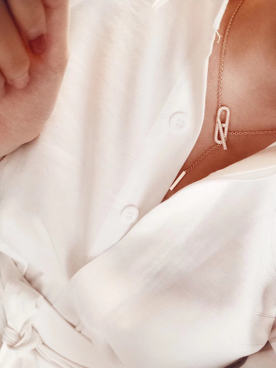 [Sophire Jewelry ]HM FIRE PIG NOSE NECKLACE TRENDY STREET