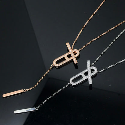 [Sophire Jewelry ]HM NECKLACE PLATINUM ROSE GOLD DIAMOND