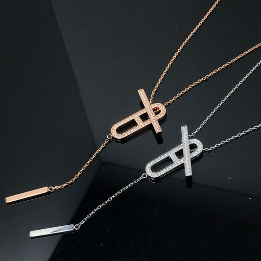 [Sophire]HM NECKLACE PLATINUM ROSE GOLD DIAMOND