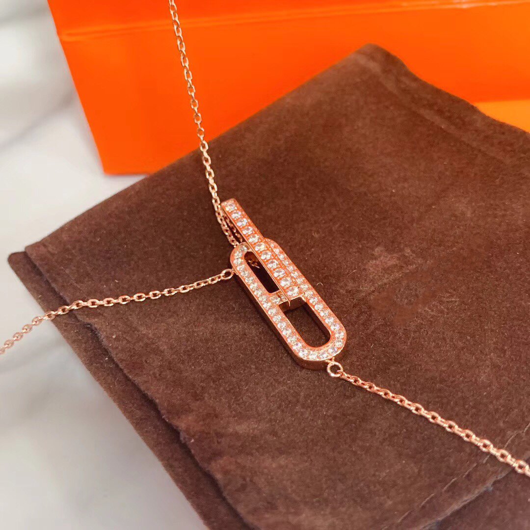 [Sophire Jewelry ]HM NECKLACE PLATINUM ROSE GOLD DIAMOND