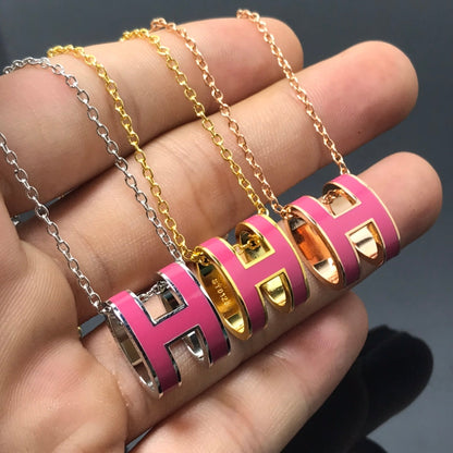 [Sophire Jewelry ]H NECKLACE PINK