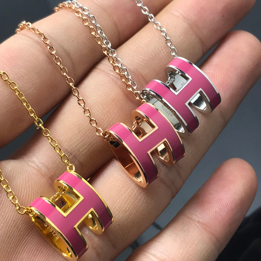 [Sophire Jewelry ]H NECKLACE PINK