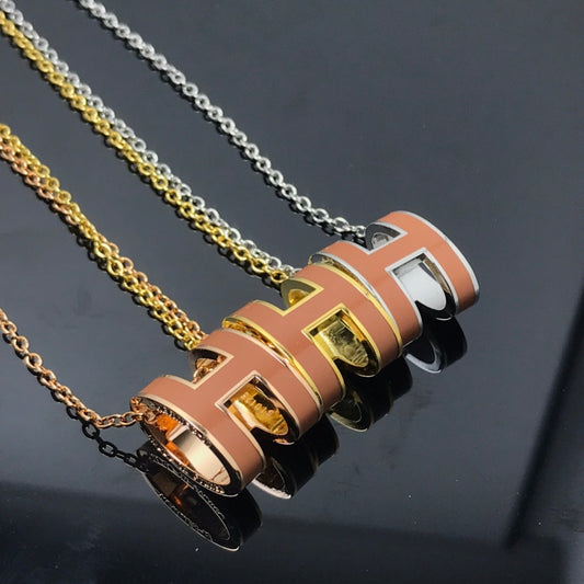[Sophire]H NECKLACE BROWN