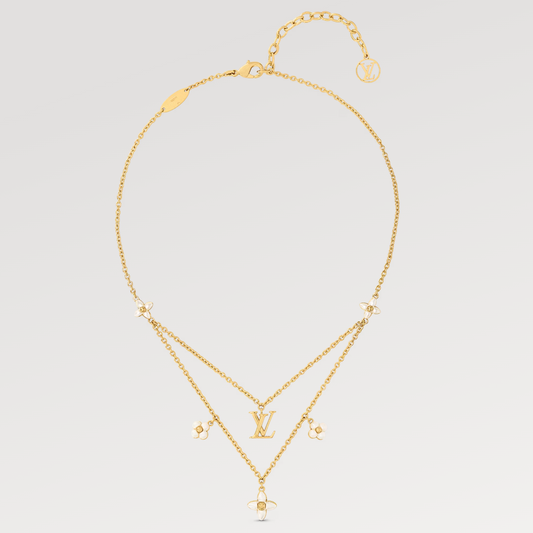 [Sophire]FLOWERGRAM GOLD MOP DOUBLE ROW NECKLACE