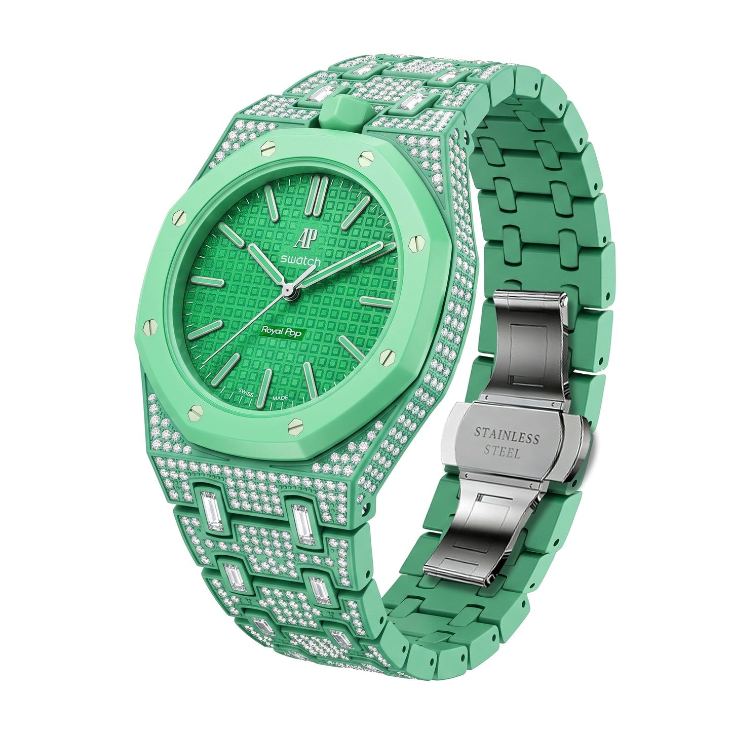 [Sophire]Royal Oak Pop Exclusive Bioceramic Case & Bioceramic Strap Full Diamond