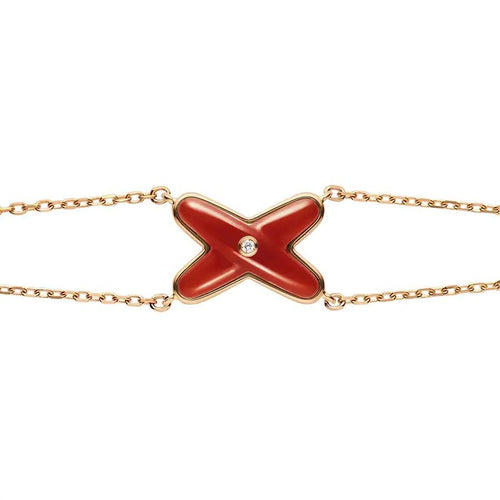 [Sophire Jewelry ]JEUX BRACELET CARNELIAN PINK GOLD 1 DIAMOND
