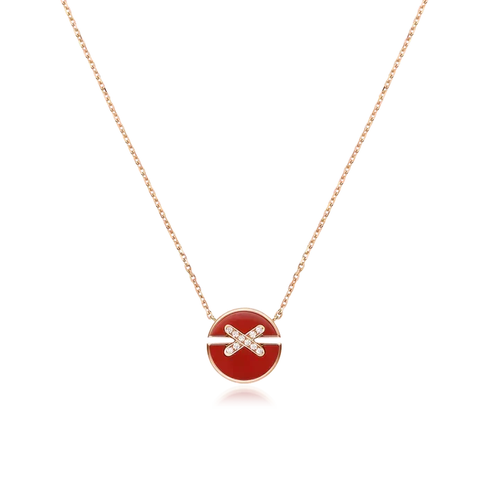[Sophire Jewelry ]JEUX DE ROSE GOLD DIAMOND NECKLACE