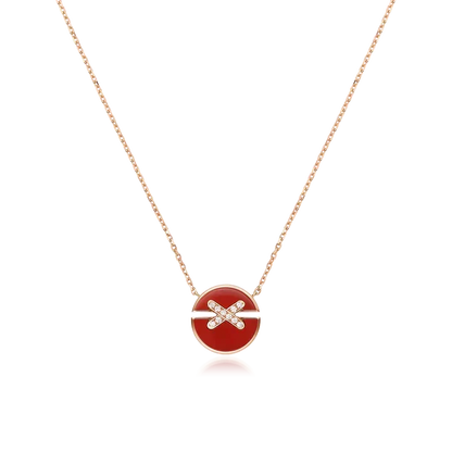 [Sophire Jewelry ]JEUX DE ROSE GOLD DIAMOND NECKLACE
