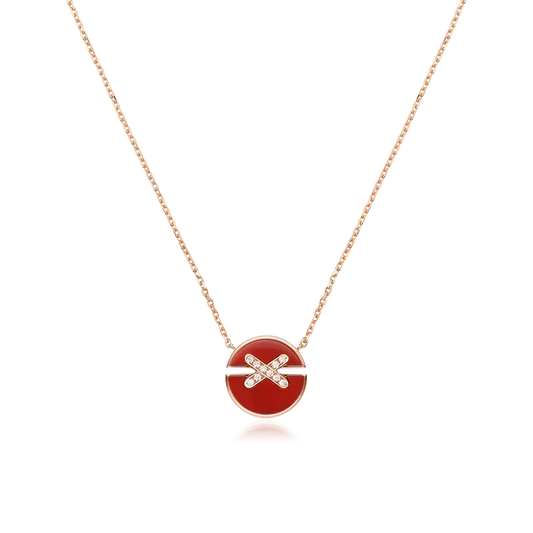 [Sophire Jewelry ]JEUX DE ROSE GOLD DIAMOND NECKLACE