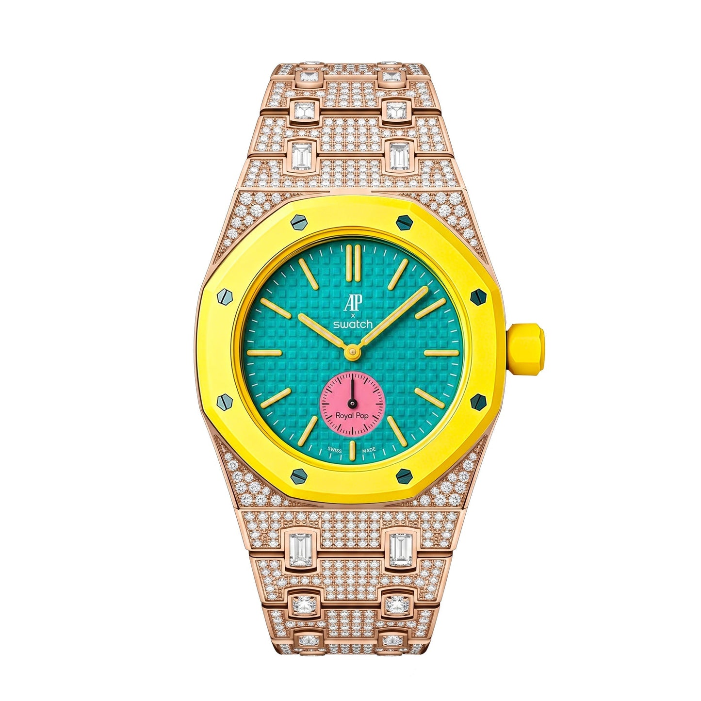 [Sophire]Royal Oak Pop Exclusive Bioceramic Case & Bioceramic Strap Full Diamond