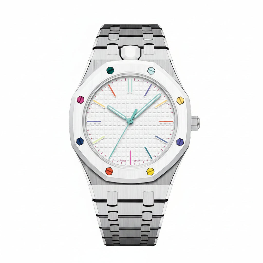 [Sophire]OAK POP EXCLUSIVE SILVER STEEL STRAP