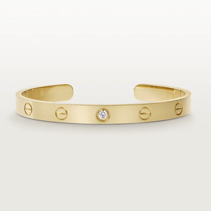 [Sophire Jewelry ]LOVE BRACELET 6.1MM 1 DIAMOND OPEN CUFF