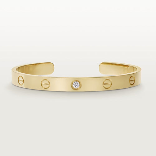 [Sophire Jewelry ]LOVE BRACELET 6.1MM 1 DIAMOND OPEN CUFF