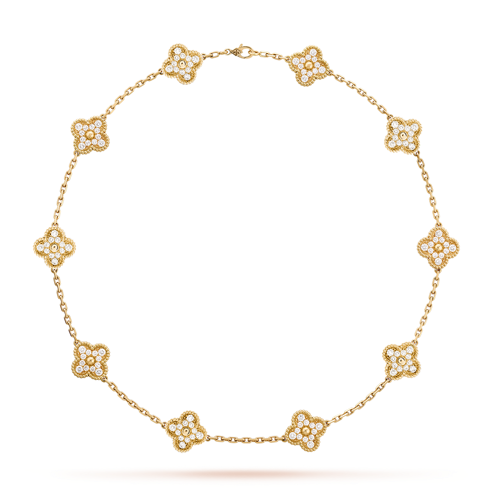 [Sophire Jewelry ]CLOVER 10 MOTIFS DIAMOND NECKLACE