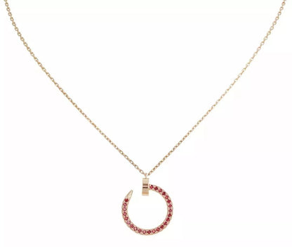 [Sophire Jewelry ]JUSTE NECKLACE GOLD RED DIAMONDS