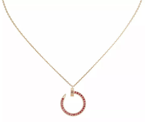 [Sophire Jewelry ]JUSTE NECKLACE GOLD RED DIAMONDS