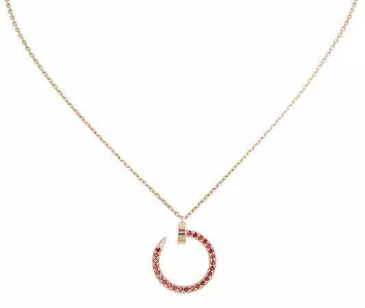 [Sophire Jewelry ]JUSTE NECKLACE GOLD RED DIAMONDS