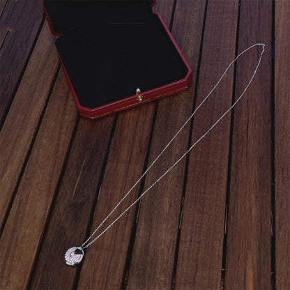[Sophire Jewelry ]AMULETTE SILVER FULL DIAMOND NECKLACE
