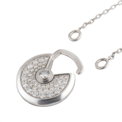 [Sophire Jewelry ]AMULETTE SILVER FULL DIAMOND NECKLACE