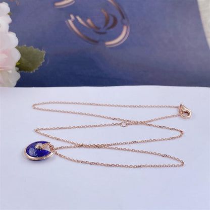 [Sophire Jewelry ]AMULETTE ROSE GOLD AGATE NECKLACE