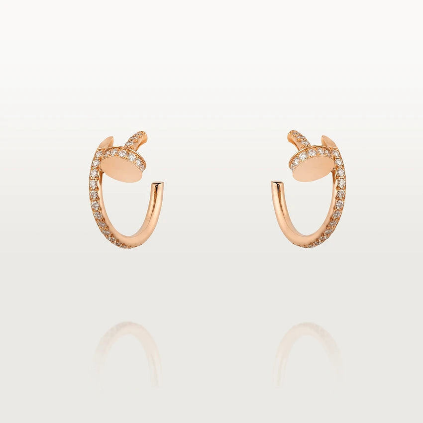 [Sophire Jewelry ]JUSTE EARRINGS 12.75MM PINK GOLD DIAMOND