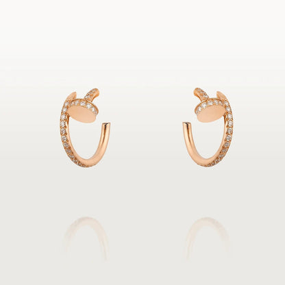 [Sophire Jewelry ]JUSTE EARRINGS 12.75MM PINK GOLD DIAMOND