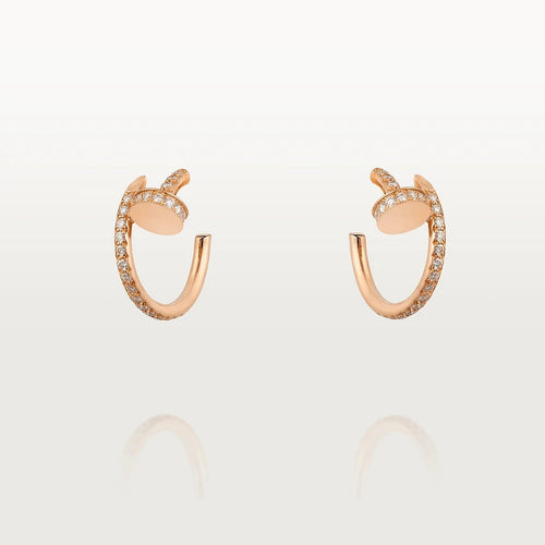 [Sophire Jewelry ]JUSTE EARRINGS 12.75MM PINK GOLD DIAMOND