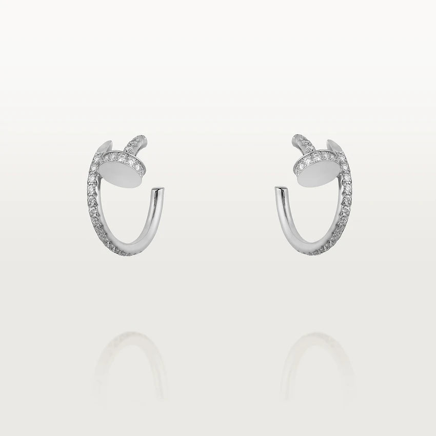 [Sophire Jewelry ]JUSTE EARRINGS 12.75MM SILVER DIAMOND