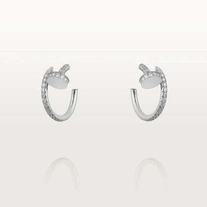 [Sophire Jewelry ]JUSTE EARRINGS 12.75MM SILVER DIAMOND