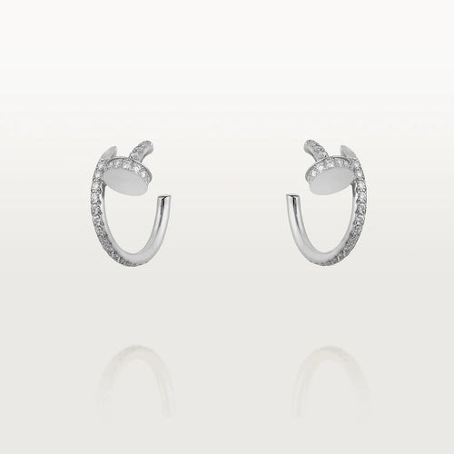 [Sophire Jewelry ]JUSTE EARRINGS 12.75MM SILVER DIAMOND