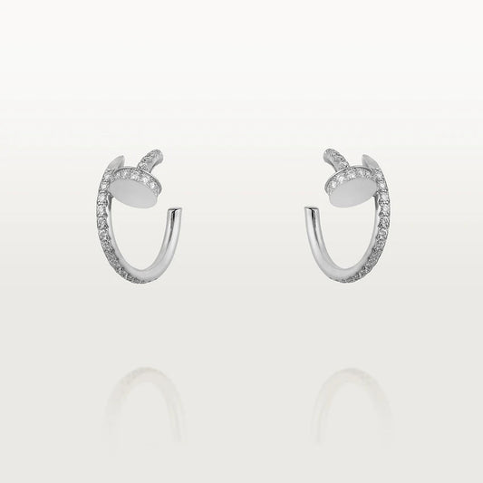 [Sophire Jewelry ]JUSTE EARRINGS 12.75MM SILVER DIAMOND